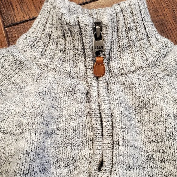 H&M boys sz 6-8 pullover sweater - Heather gray with half zip - Picture 3 of 5